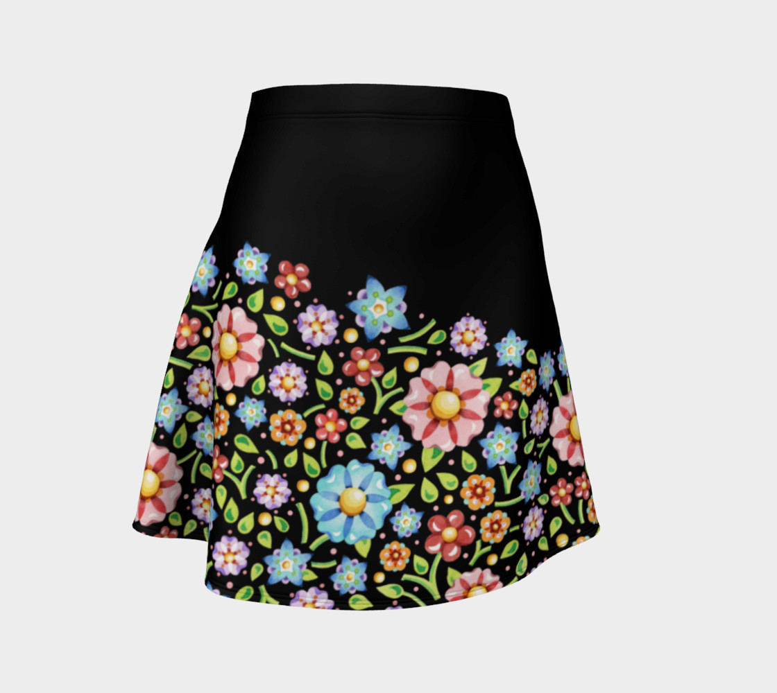 Aperçu de Millefiori Floral Placement Flare Skirt #1