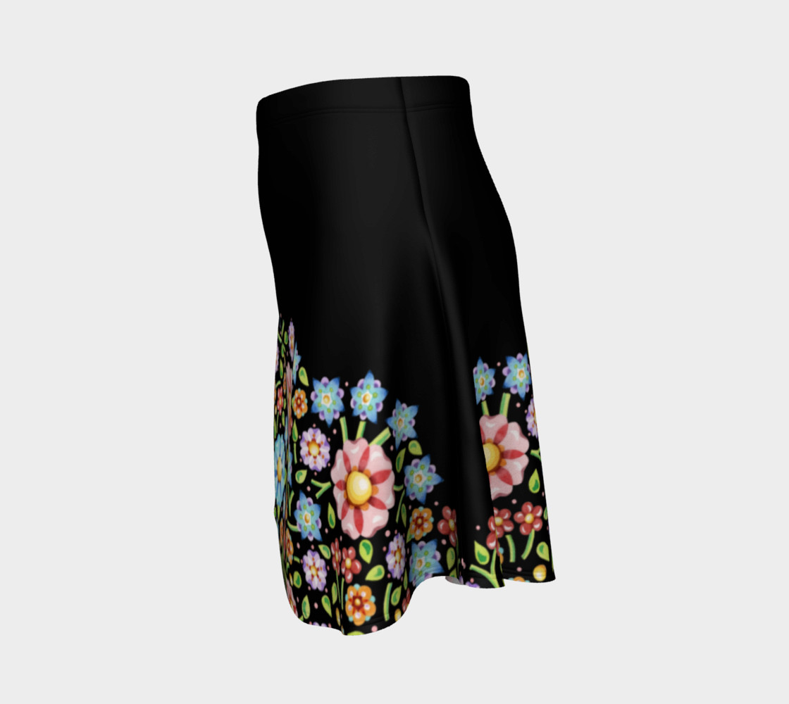 Aperçu de Millefiori Floral Placement Flare Skirt #2