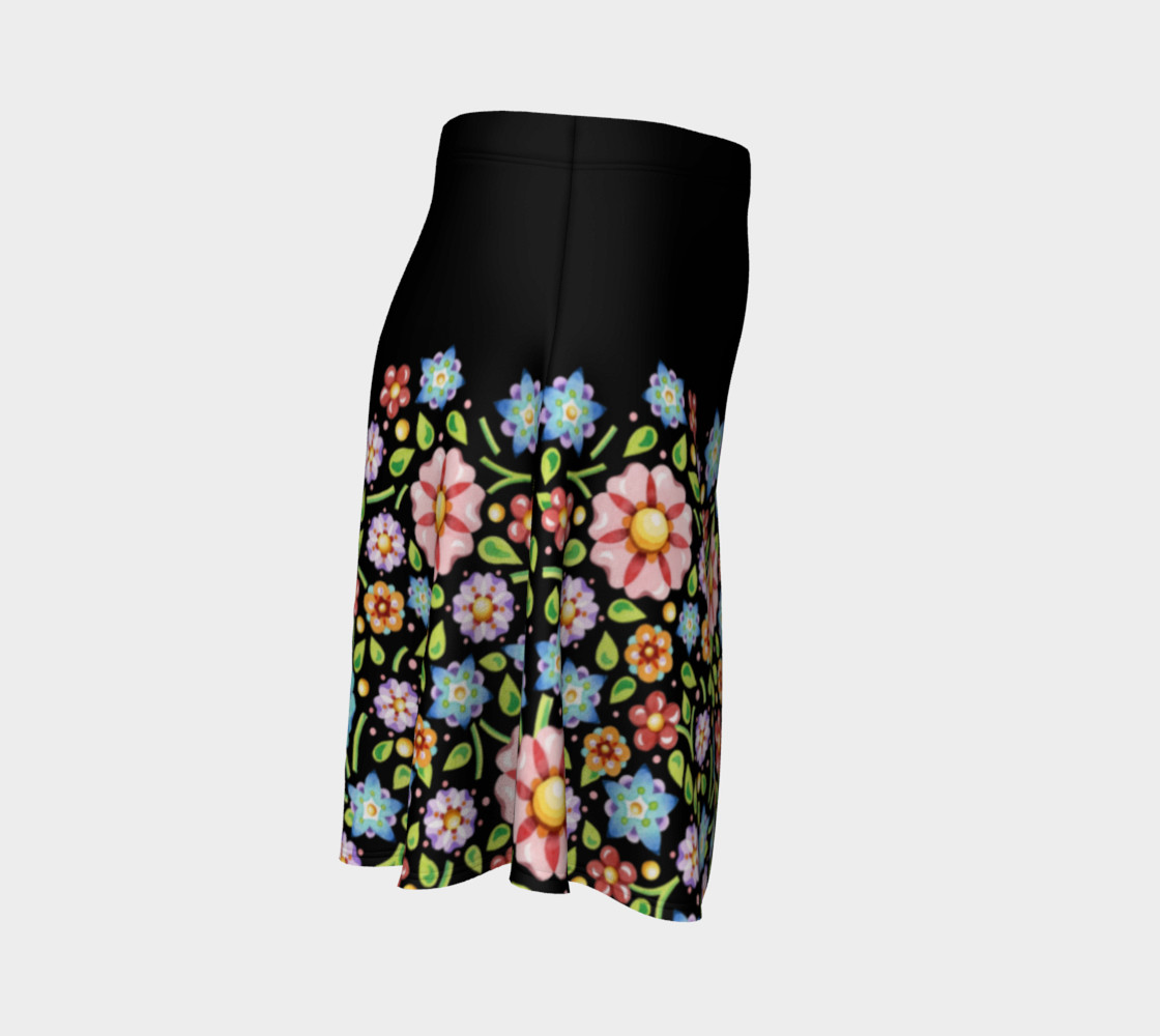 Aperçu de Millefiori Floral Placement Flare Skirt #3
