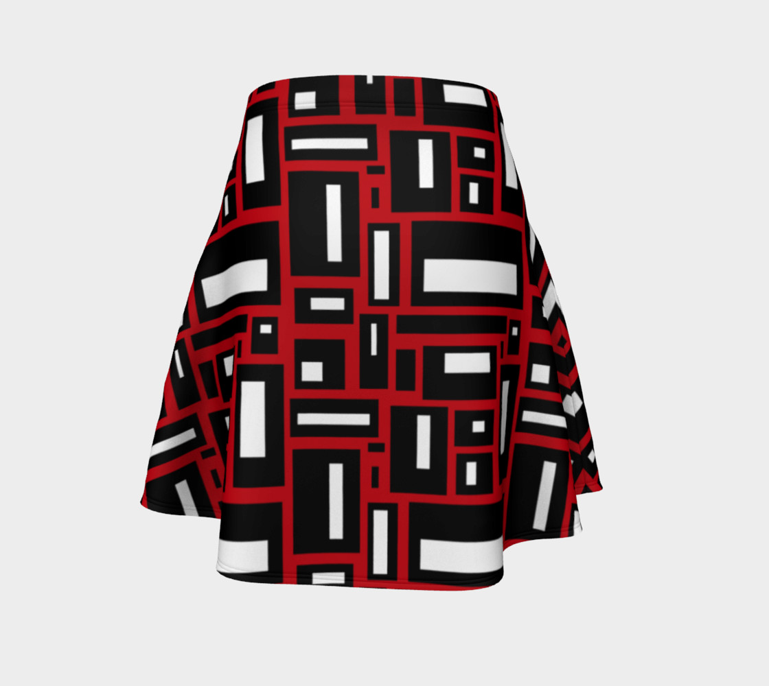 Simple Geometric in Black, White and Red 1 preview #4