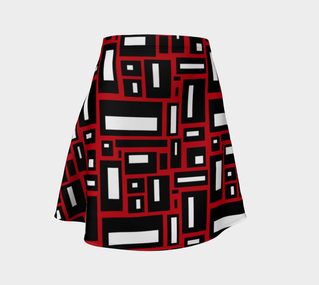Simple Geometric in Black, White and Red 1 preview #1