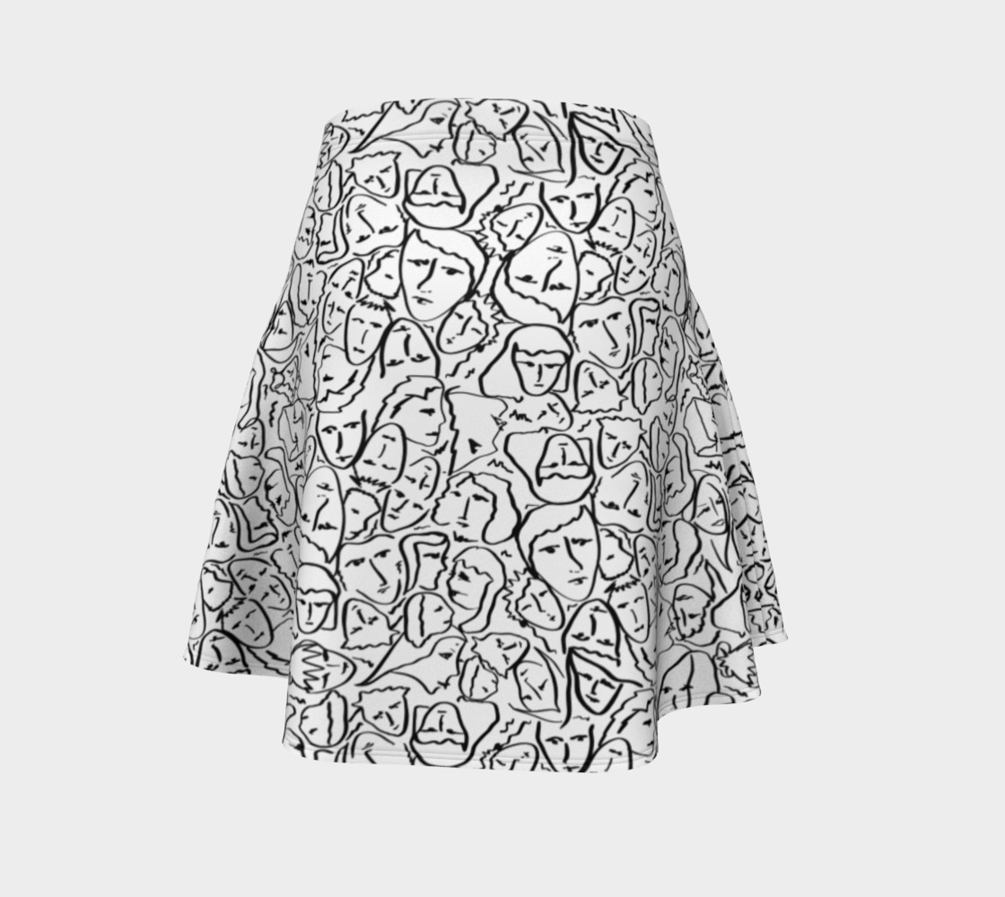 Elio's Shirt Faces in Black Outlines on White preview #4