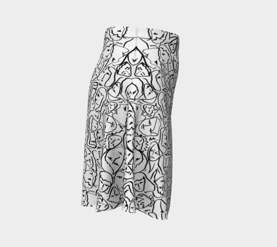 Elio's Shirt Faces in Black Outlines on White preview #3