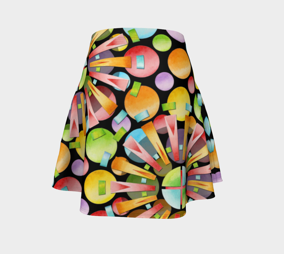 Aperçu de Rainbow Dots Sunburst Flare Skirt placement #4