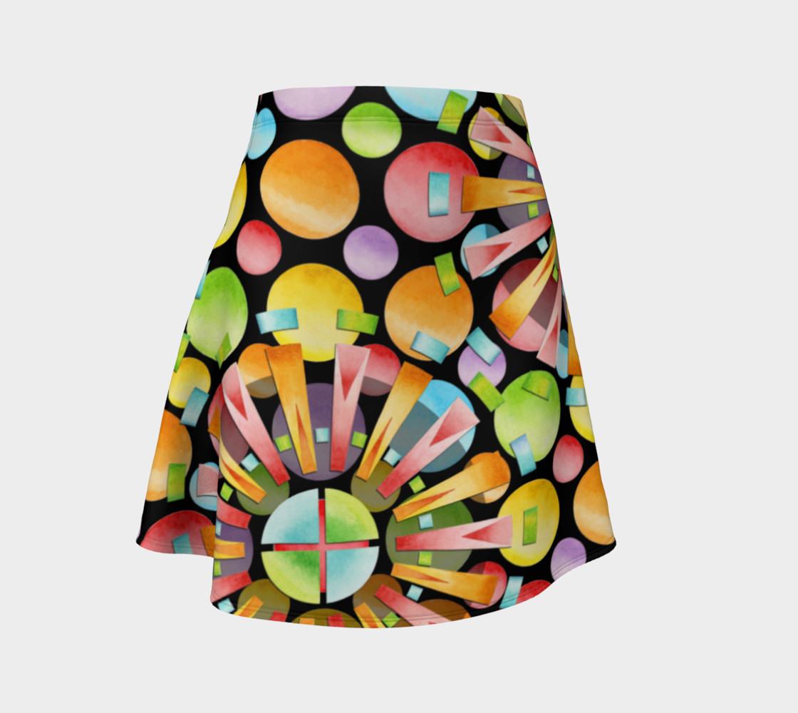 Aperçu de Rainbow Dots Sunburst Flare Skirt placement #1