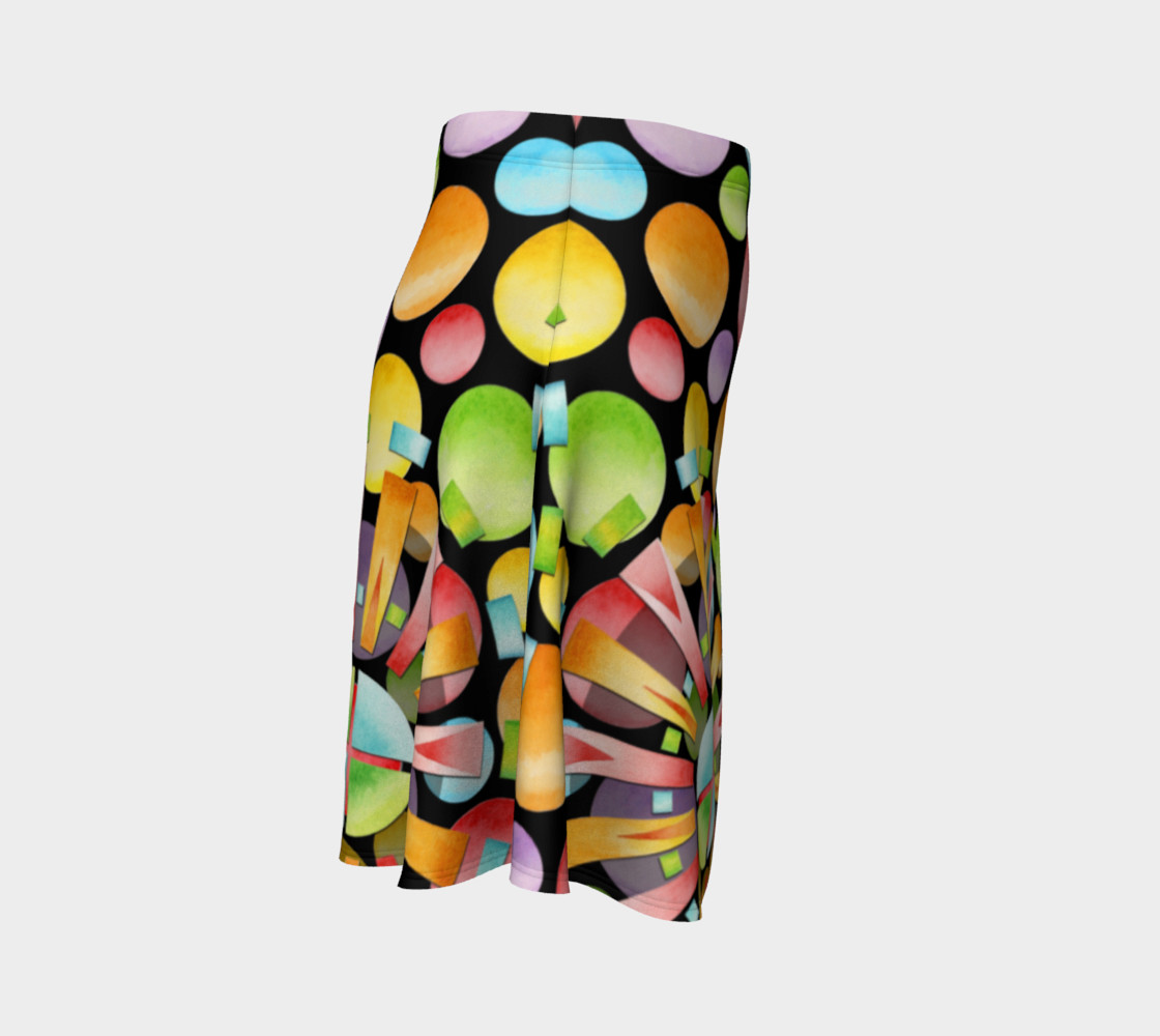 Aperçu de Rainbow Dots Sunburst Flare Skirt placement #3