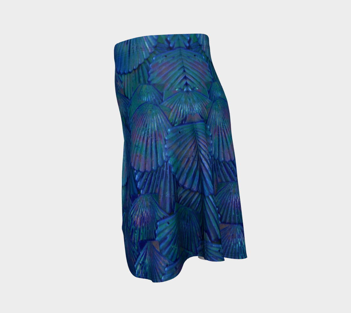 Blue Large-Scale Mermaid Skater Skirt preview #2