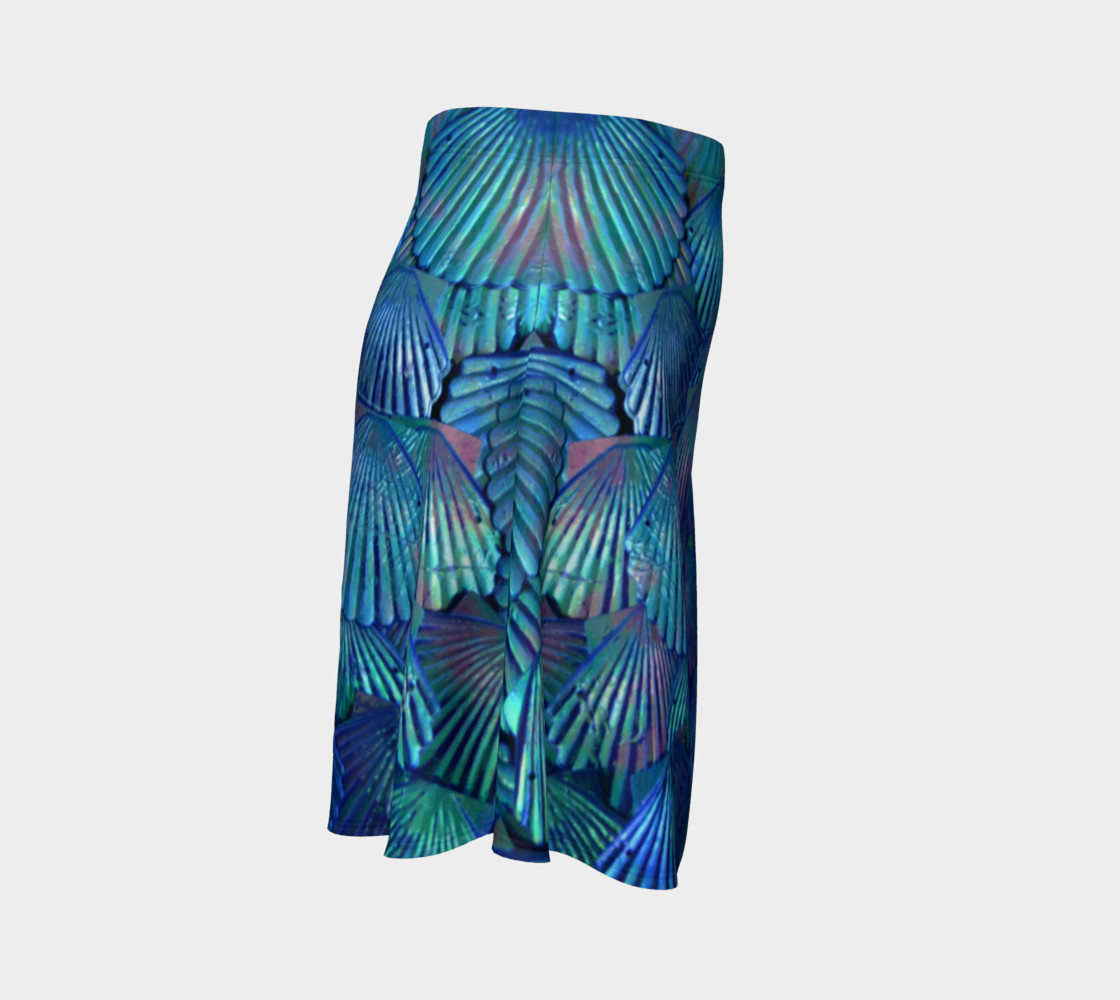 Blue Large-Scale Mermaid Skater Skirt preview #3