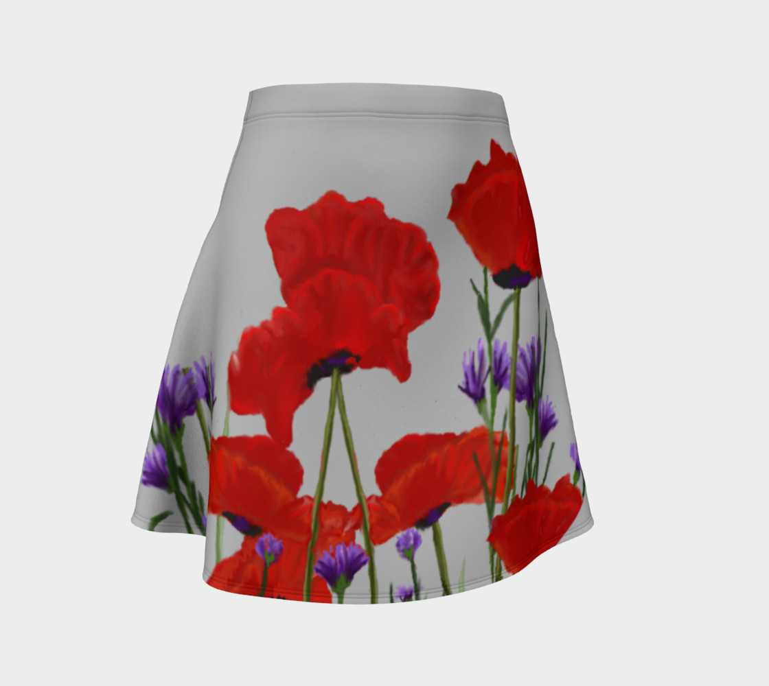 Aperçu 3D de Red Poppies on Light Gray