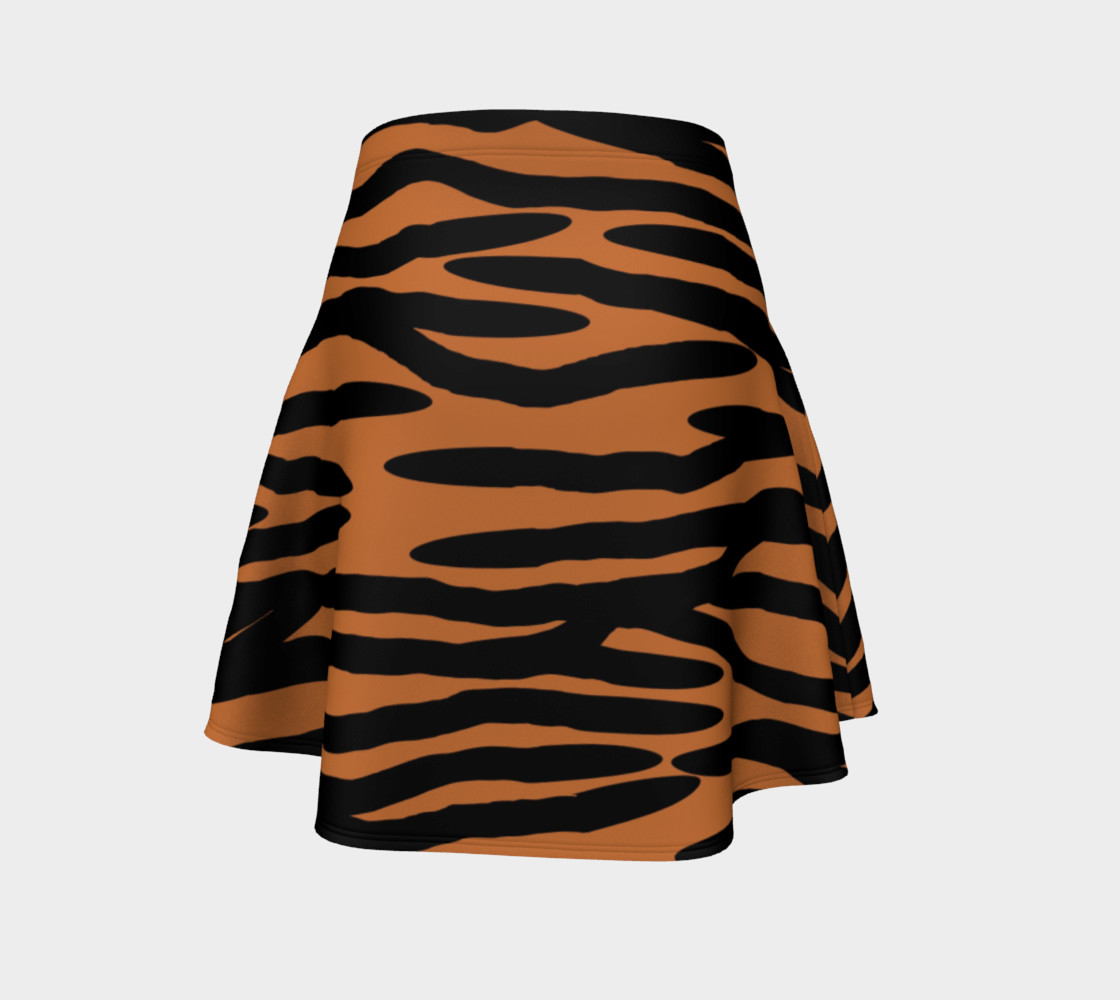 Tiger Skin Pattern Flare Skirt preview #4