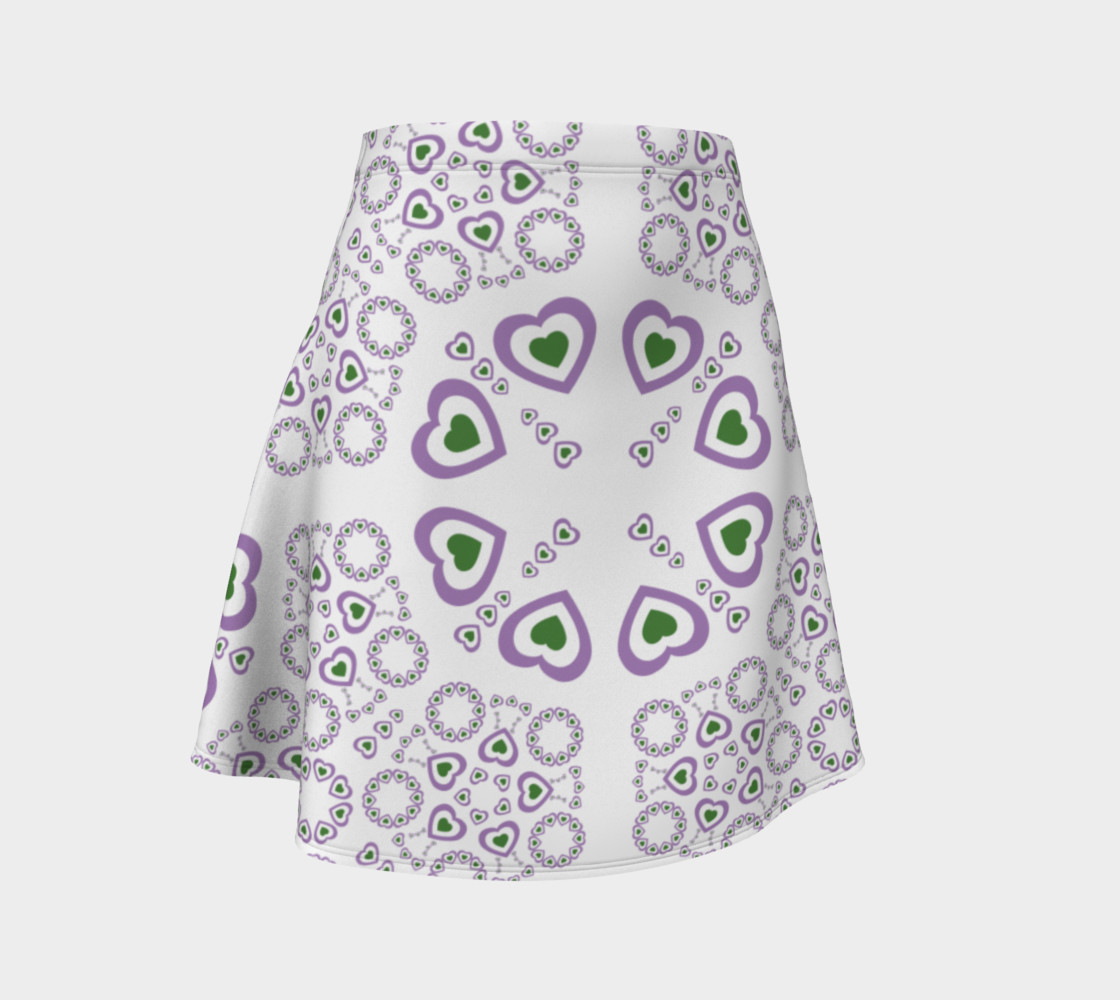 Genderqueer Pride Pattern Skirt (white bg) 3D preview