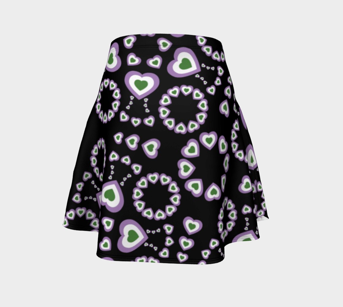 Genderqueer Heart Patterned Skirt preview #4