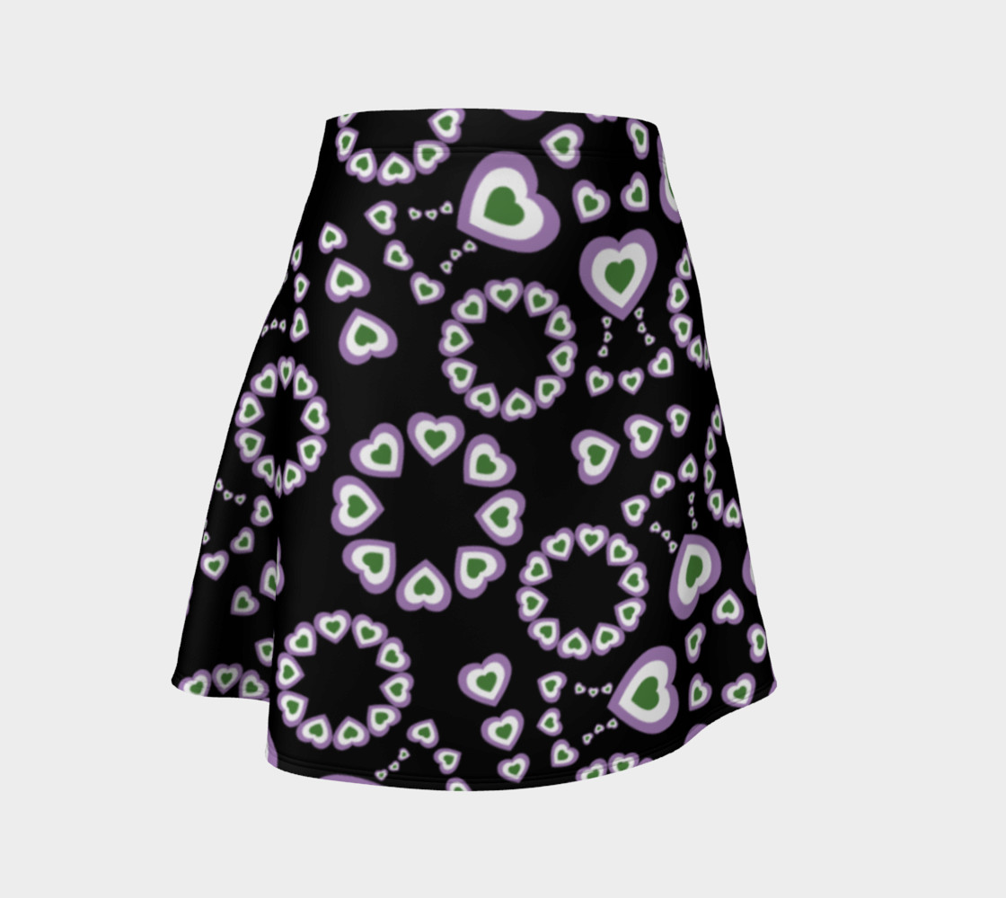 Genderqueer Heart Patterned Skirt preview #1