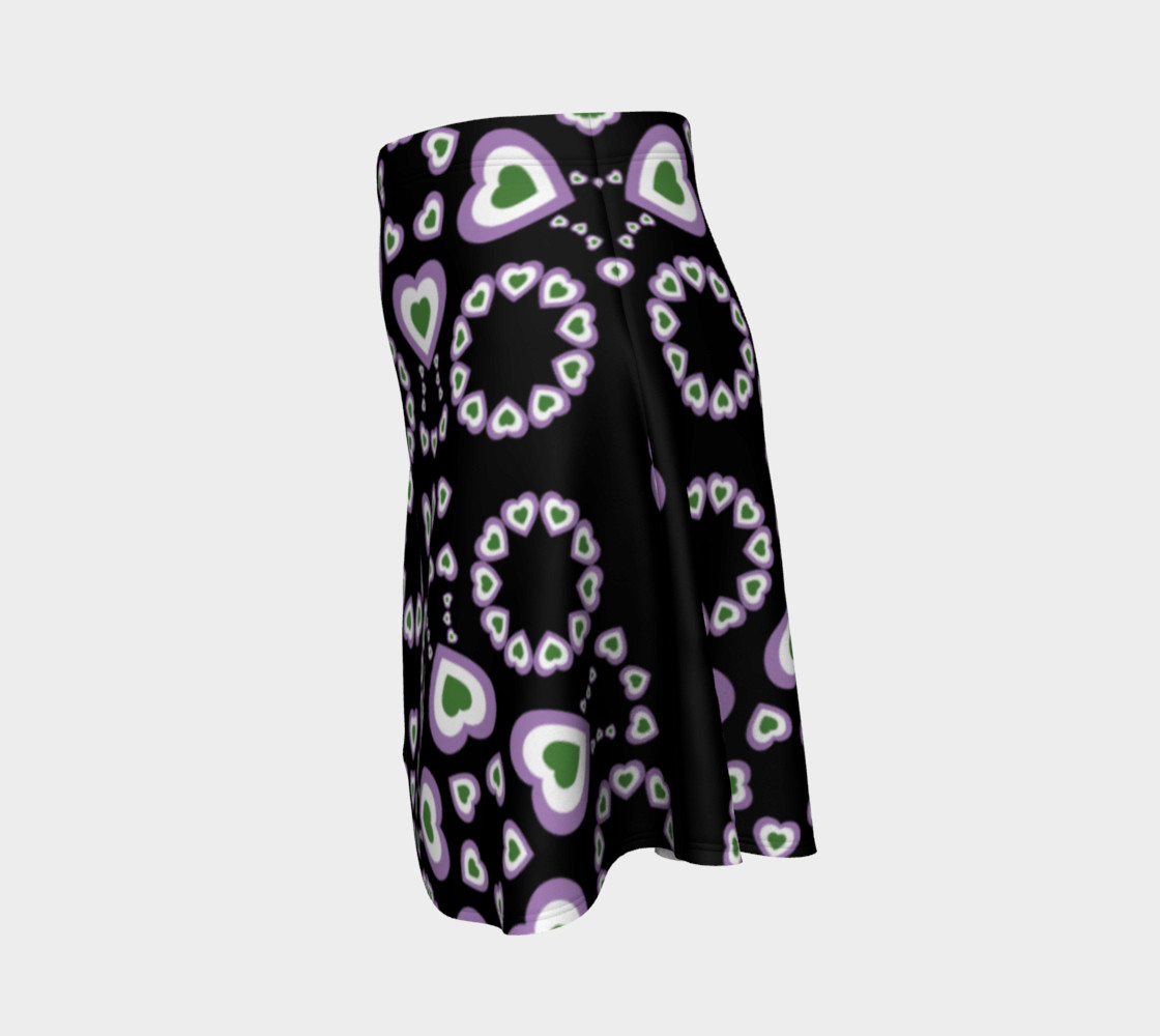 Genderqueer Heart Patterned Skirt preview #2