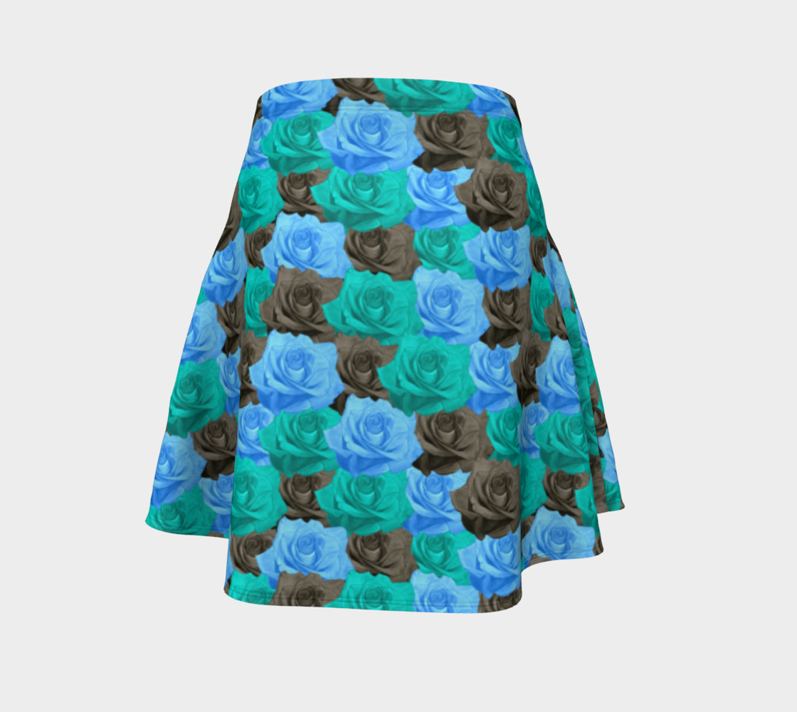 Aperçu de Blue Roses Flare Skirt #4