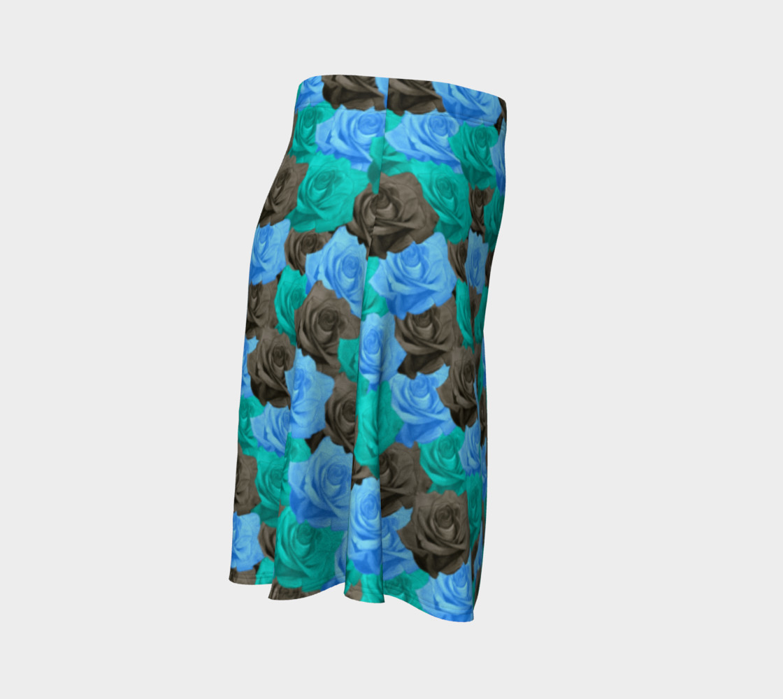 Aperçu de Blue Roses Flare Skirt #3