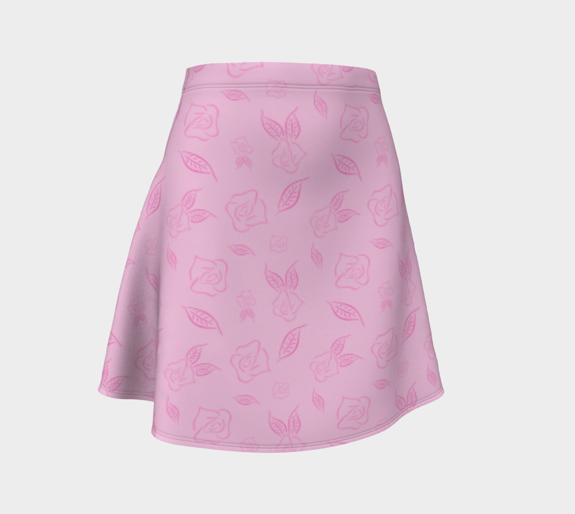 Aperçu 3D de Cartoon Rose Flare Skirt