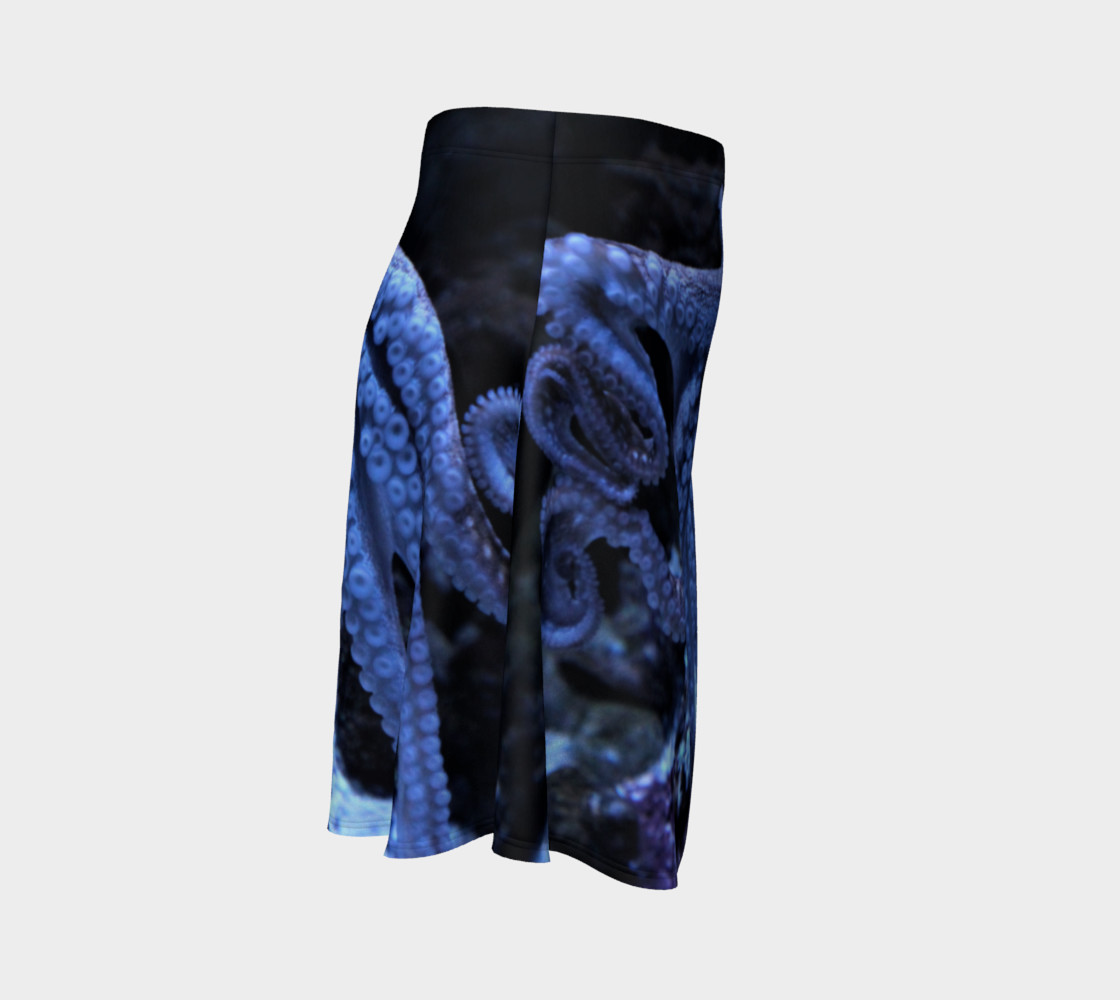 Dark Octopus Black light Skater Skirt preview #3