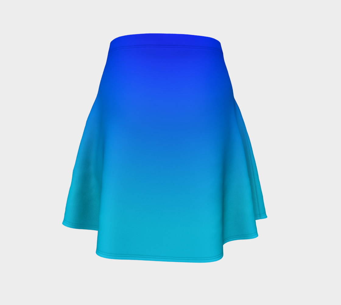 Blue Fading Flare Skirt preview #4