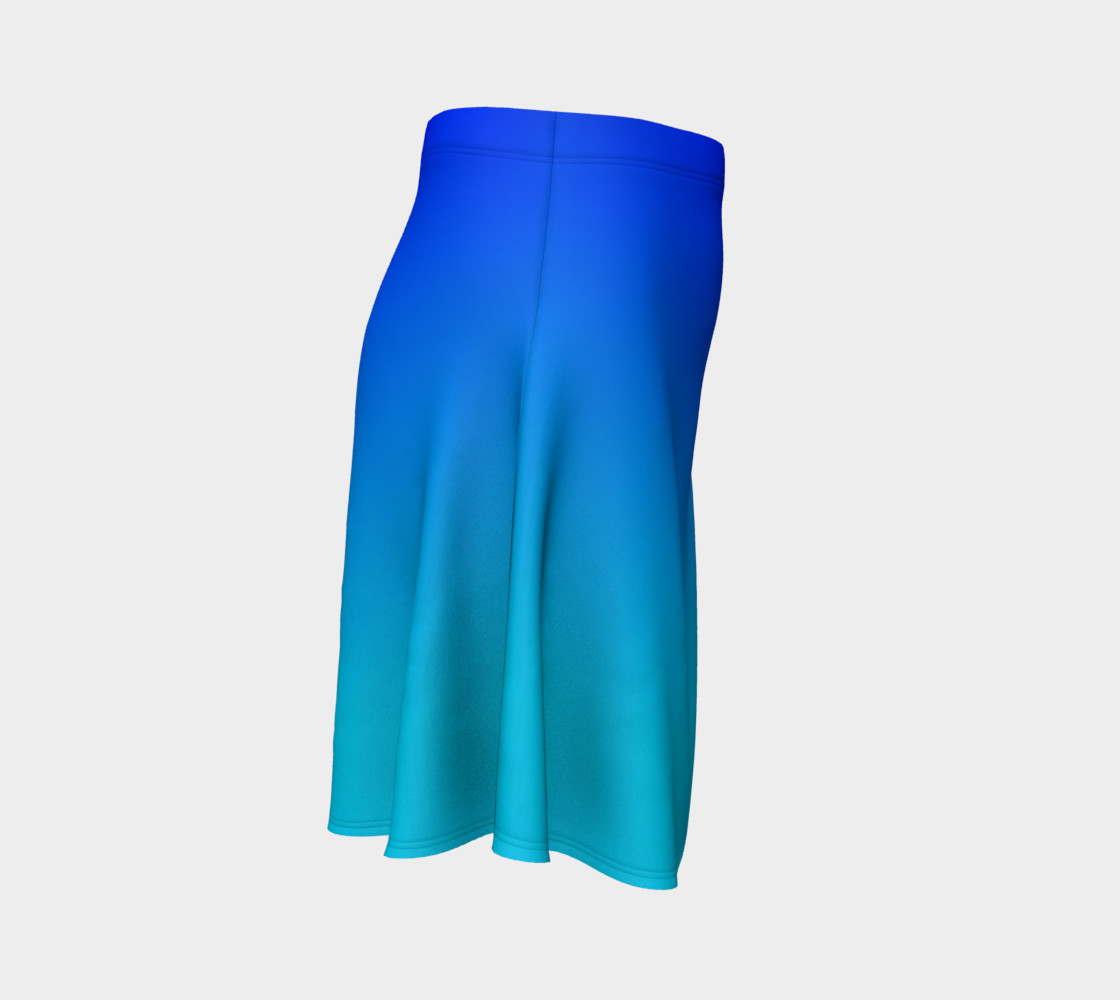 Blue Fading Flare Skirt preview #3