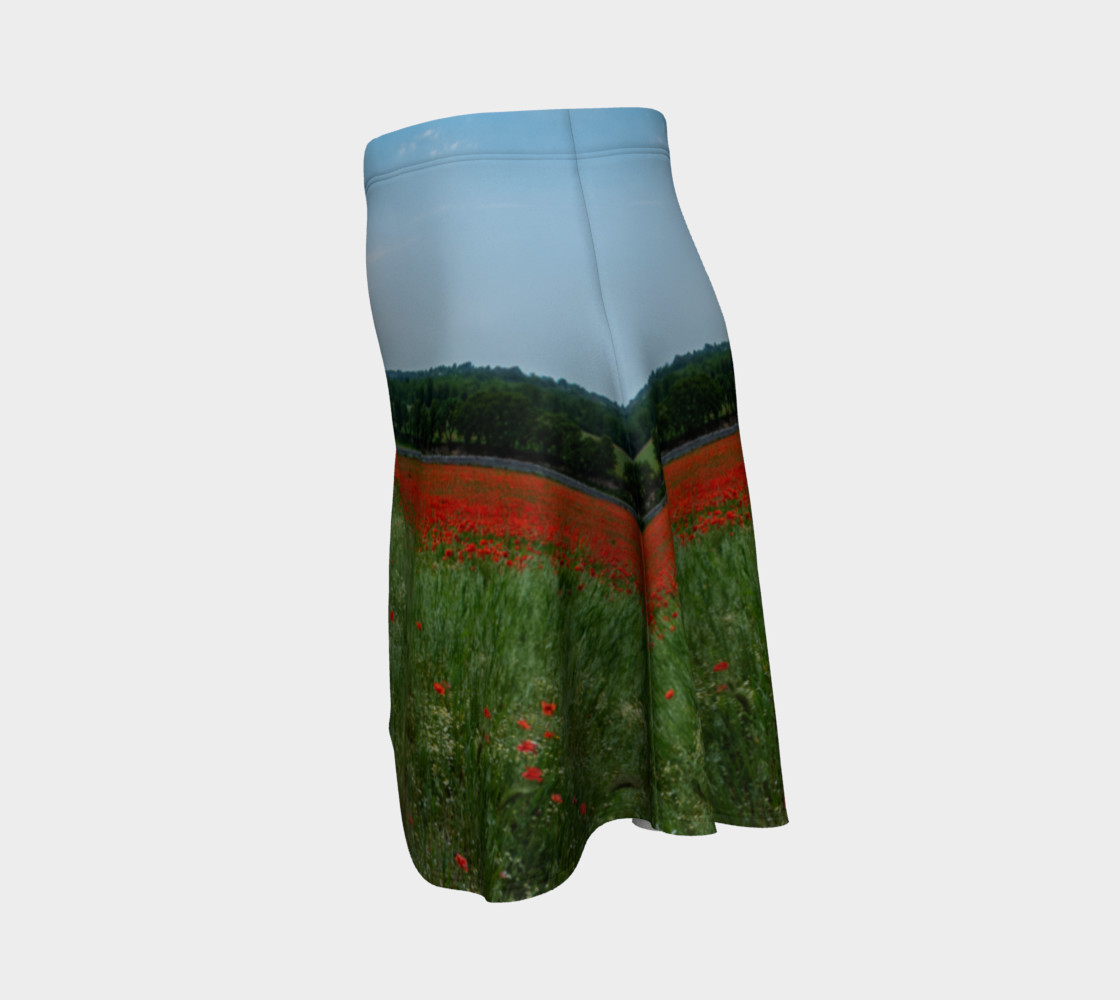 Utterly Italy Puglia Poppy Field Flare Skirt preview #2
