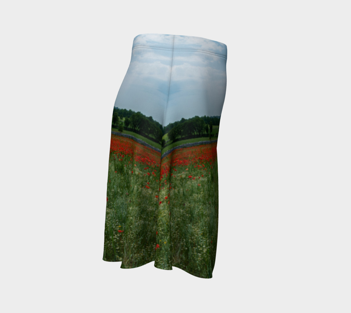 Utterly Italy Puglia Poppy Field Flare Skirt preview #3