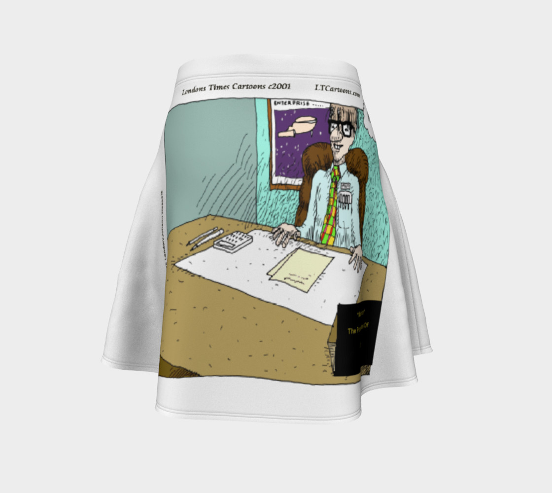 Pompatus Of Love Funny Cartoon Flair Skirt by Rick London preview #4