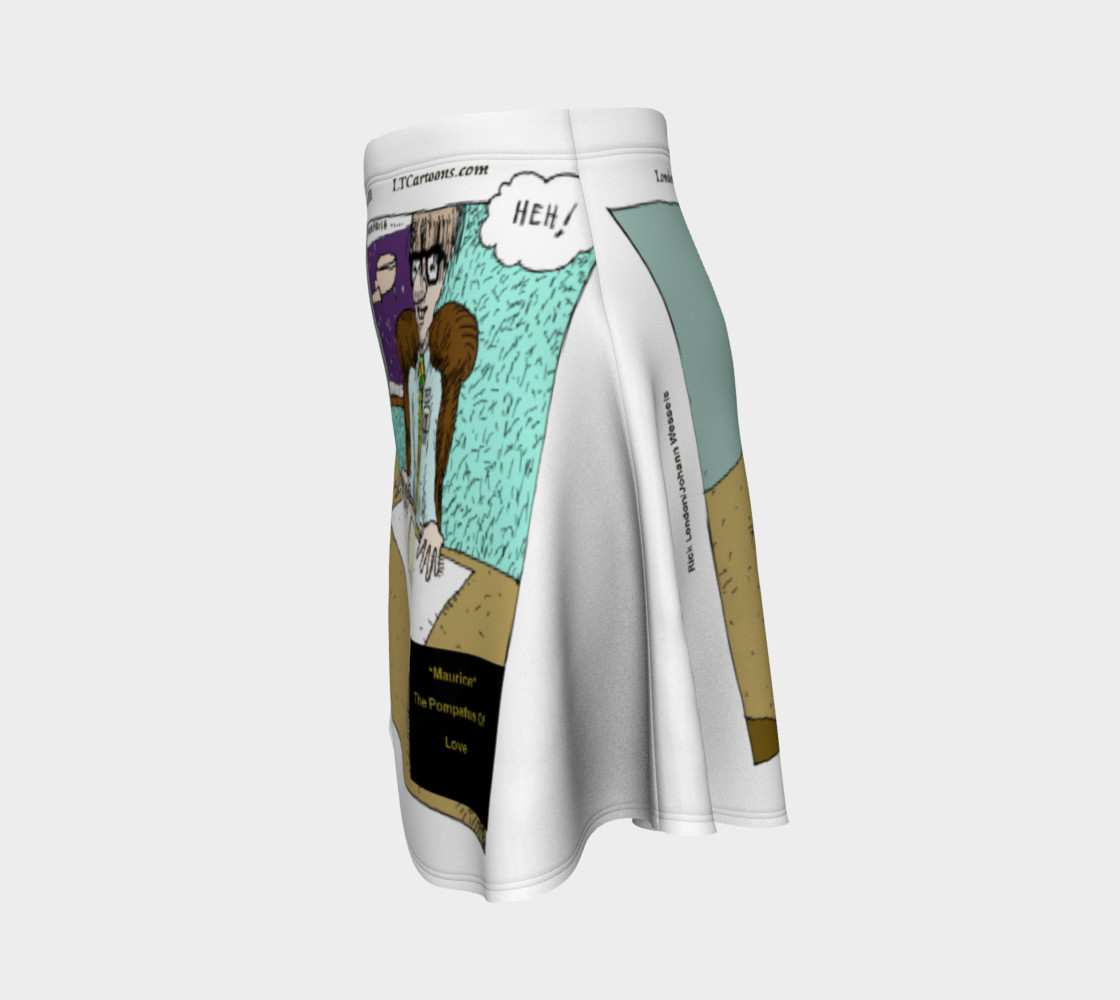 Pompatus Of Love Funny Cartoon Flair Skirt by Rick London preview #2