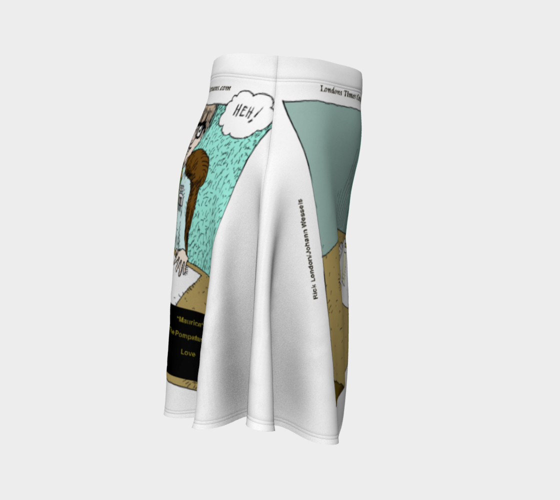 Pompatus Of Love Funny Cartoon Flair Skirt by Rick London preview #3