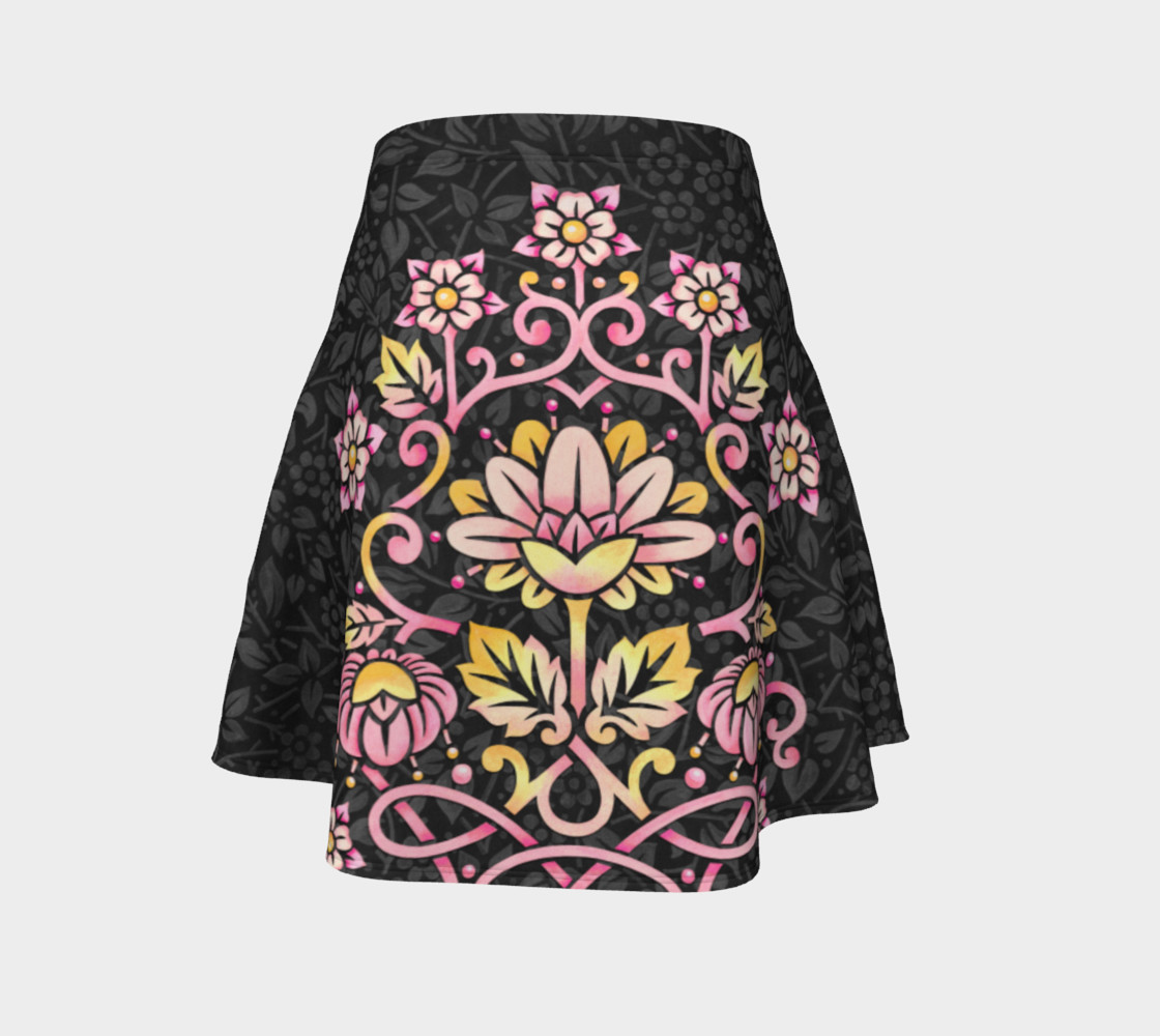 Rose Damask Flare Skirt preview #4
