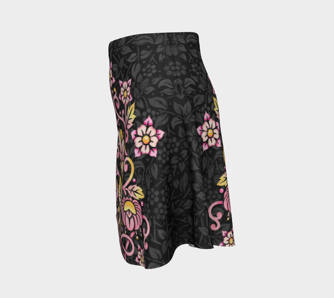 Rose Damask Flare Skirt preview #2