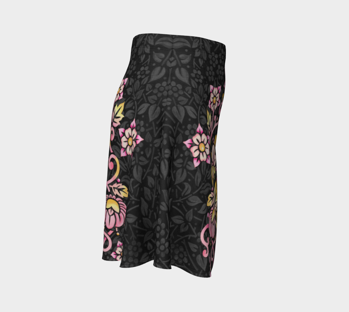 Rose Damask Flare Skirt preview #3