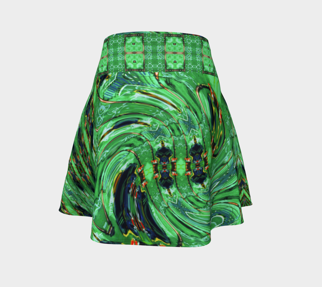 Kansas Green Tornado Flare Skirt preview #4