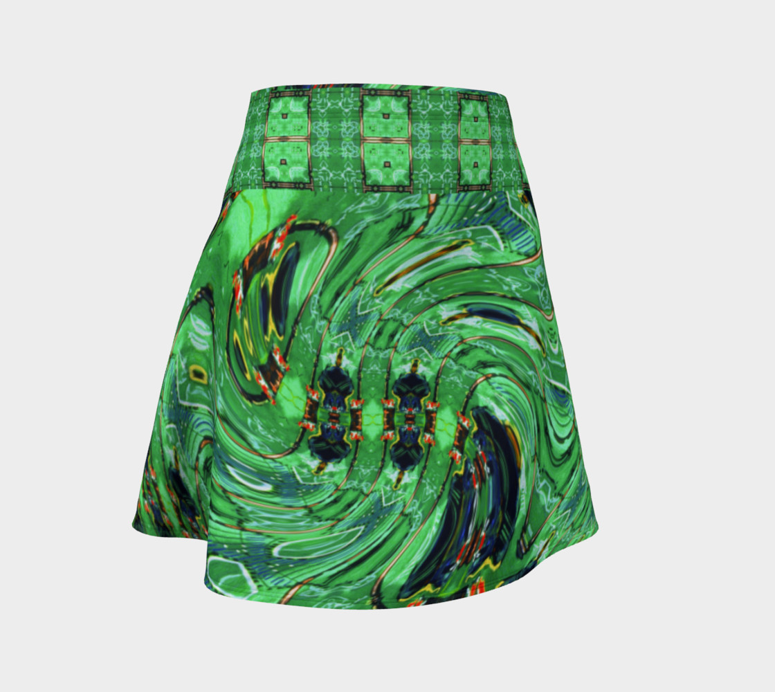 Kansas Green Tornado Flare Skirt preview #1