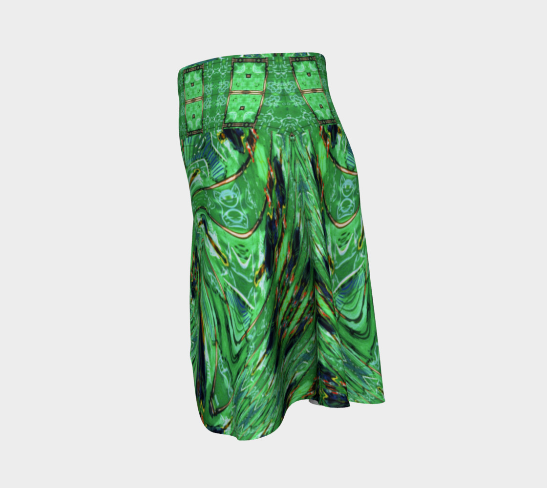 Kansas Green Tornado Flare Skirt preview #2