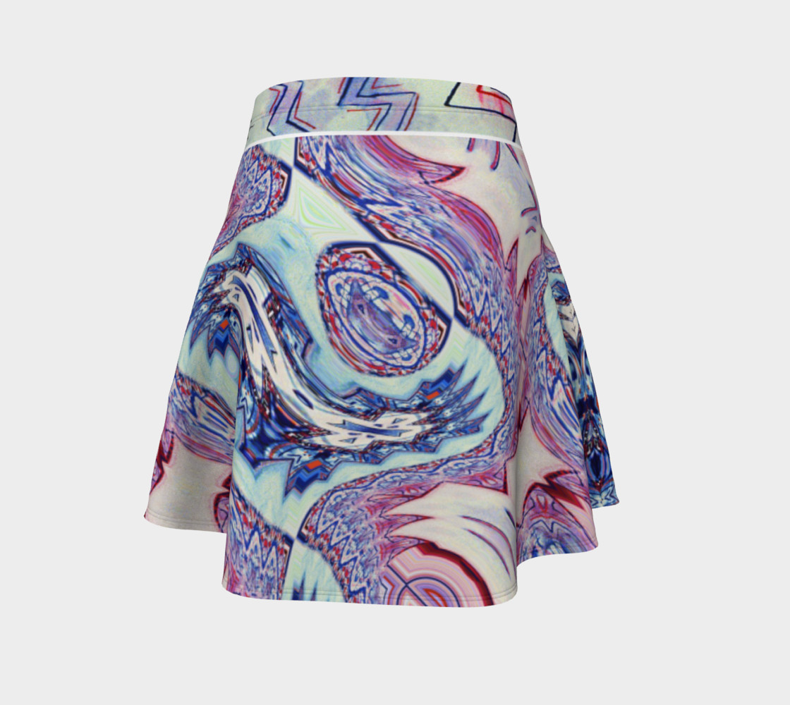 Luna Park Watercolor-Dragon Flare Skirt preview #4