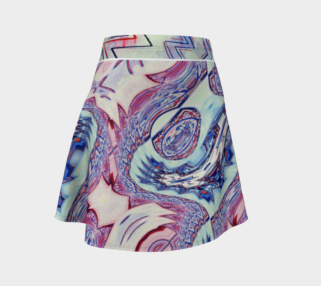 Luna Park Watercolor-Dragon Flare Skirt preview #1
