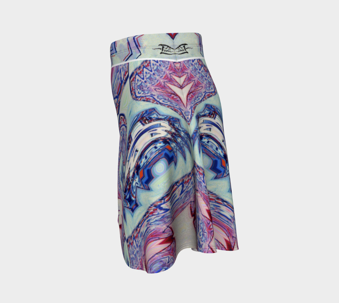 Luna Park Watercolor-Dragon Flare Skirt preview #2