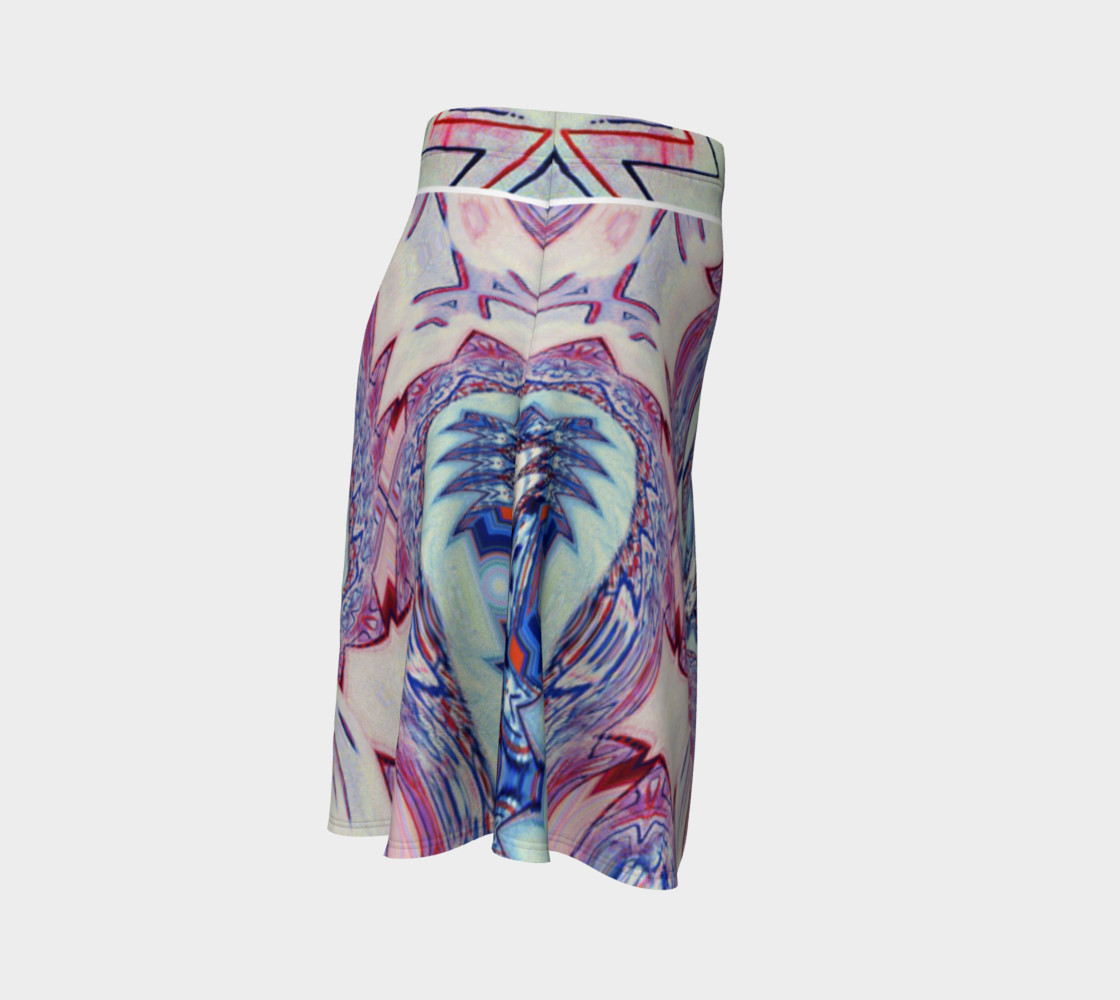 Luna Park Watercolor-Dragon Flare Skirt preview #3