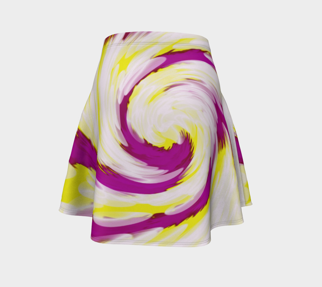 Bright Pink Yellow Swirl Abstract  preview #4