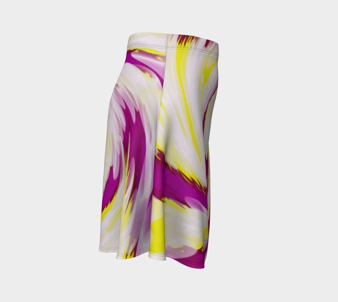 Bright Pink Yellow Swirl Abstract  preview #3