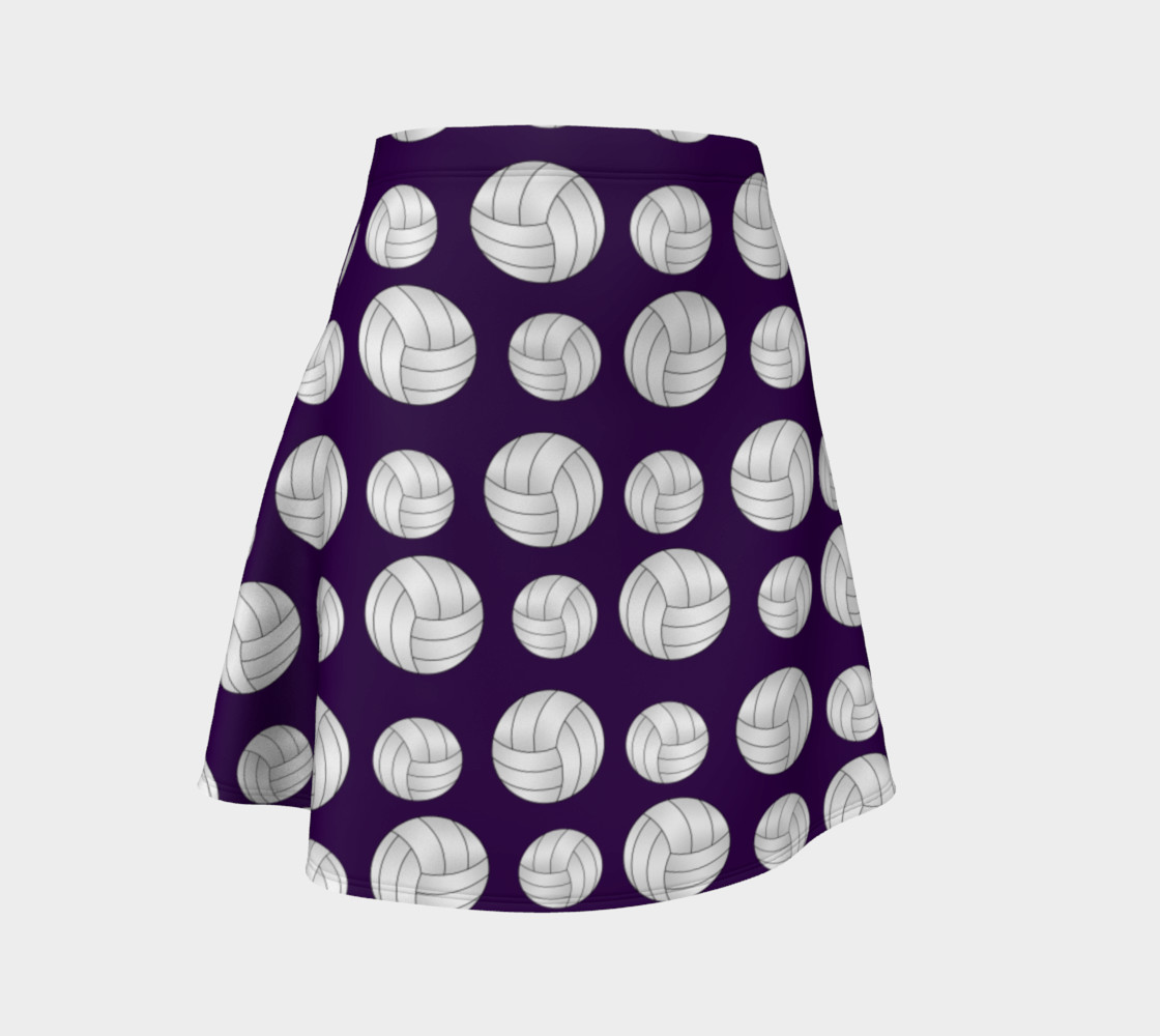 Purple volleyballs pattern skirt preview #1