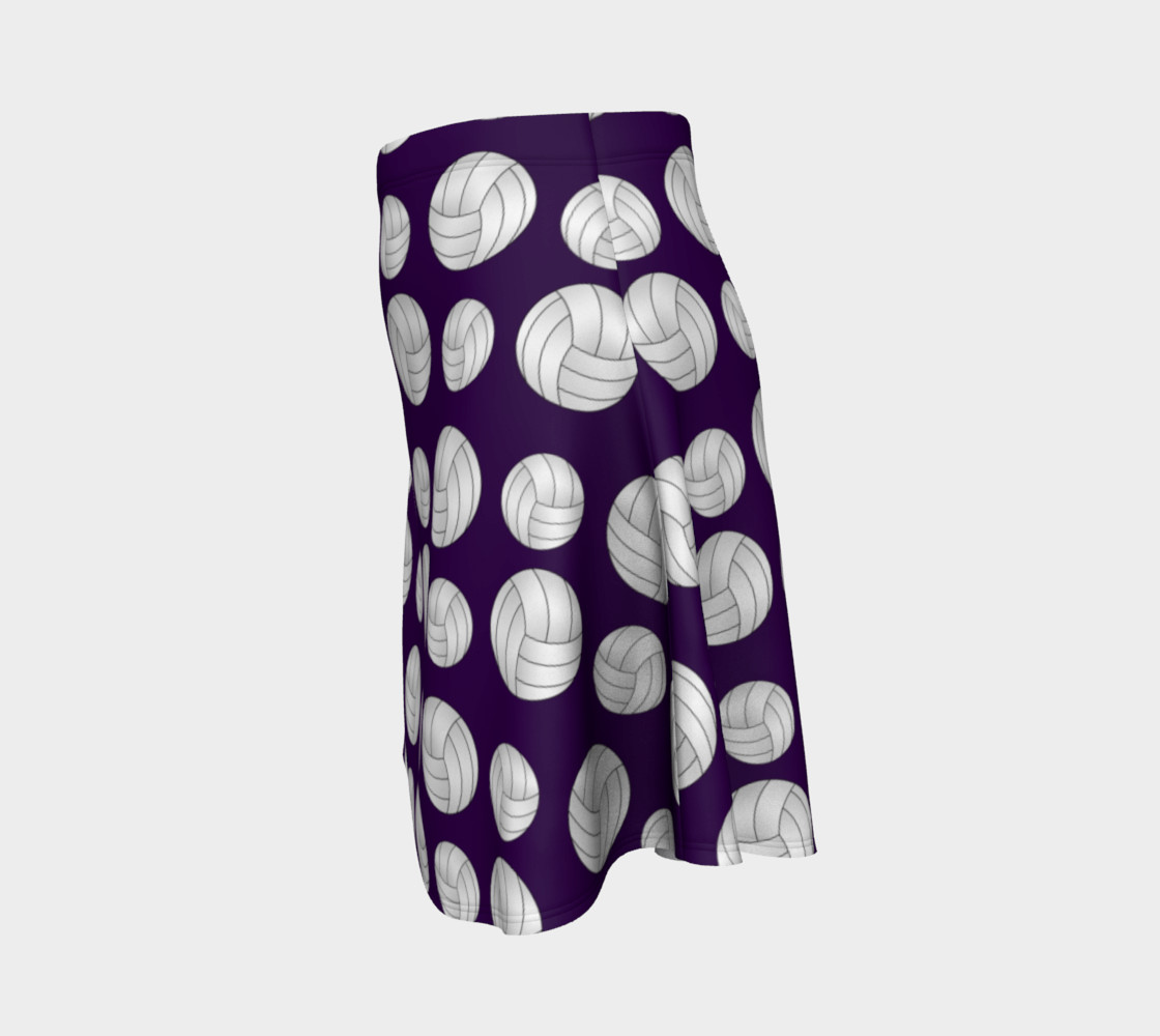 Purple volleyballs pattern skirt preview #2