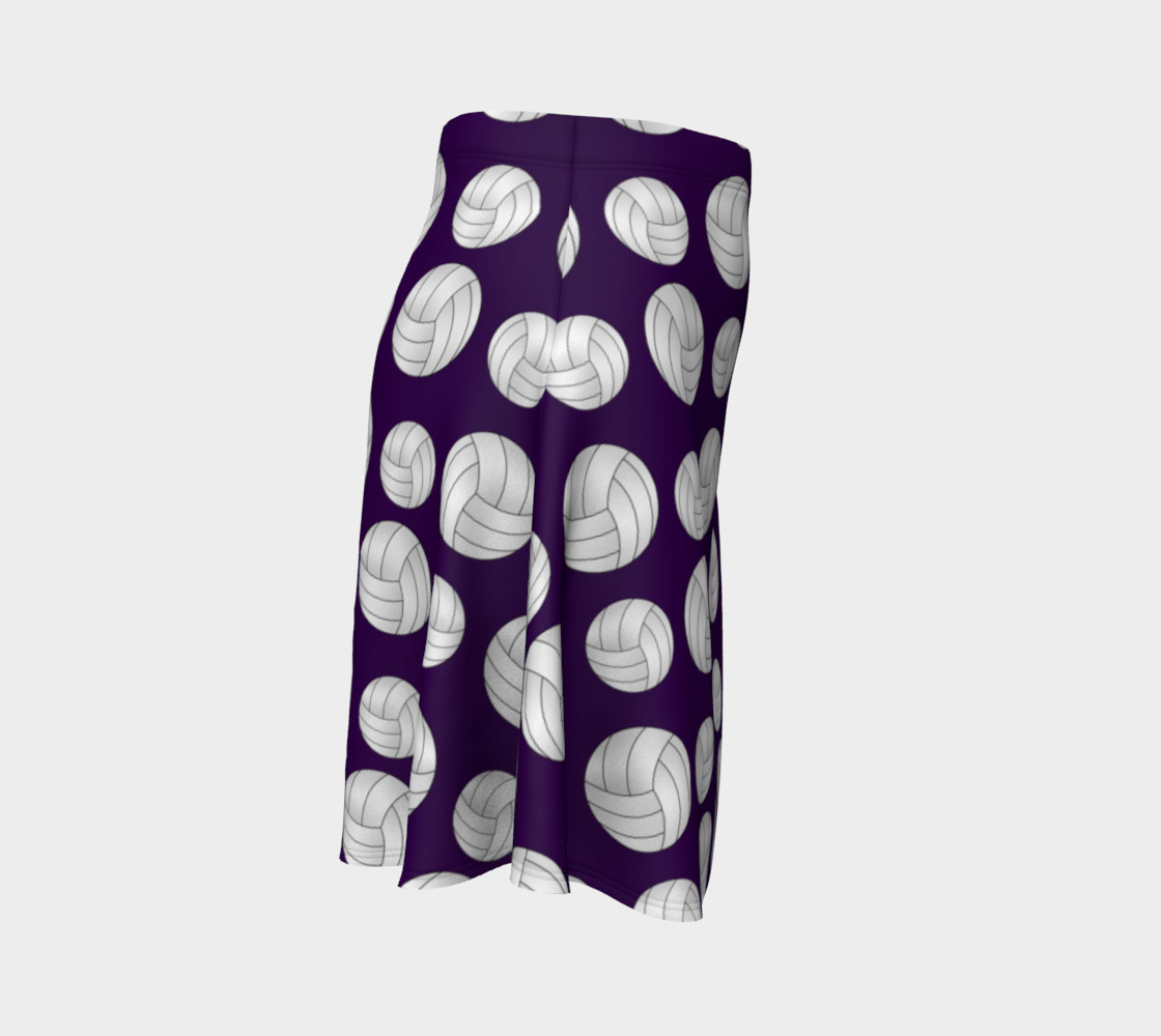 Purple volleyballs pattern skirt preview #3