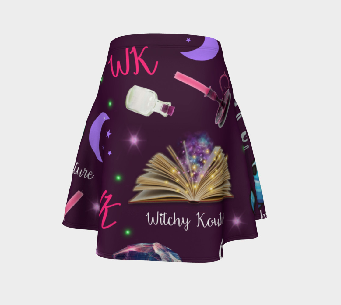 WK #ModernWitchLife Purple Print Flare Skirt preview #4