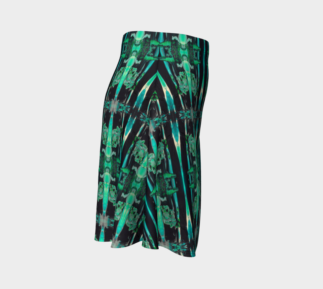 Green Ocean Flare Skirt preview #3