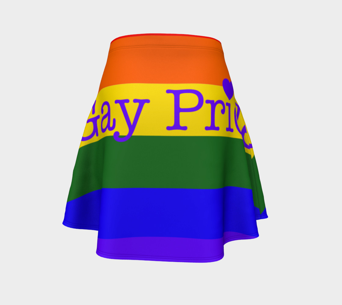 Gay Pride Love Flared Skirt preview #4