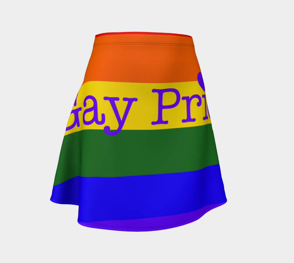 Gay Pride Love Flared Skirt preview #1