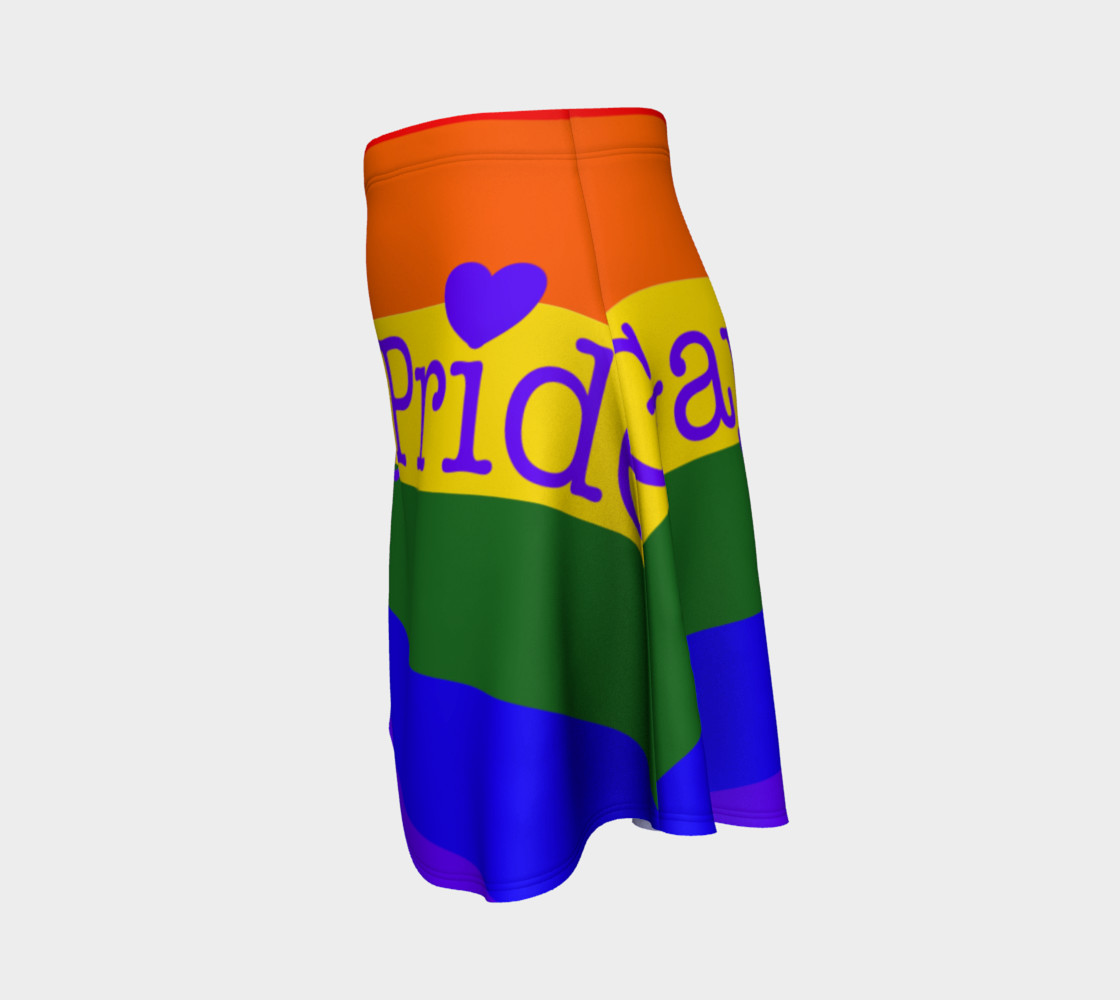 Gay Pride Love Flared Skirt preview #2