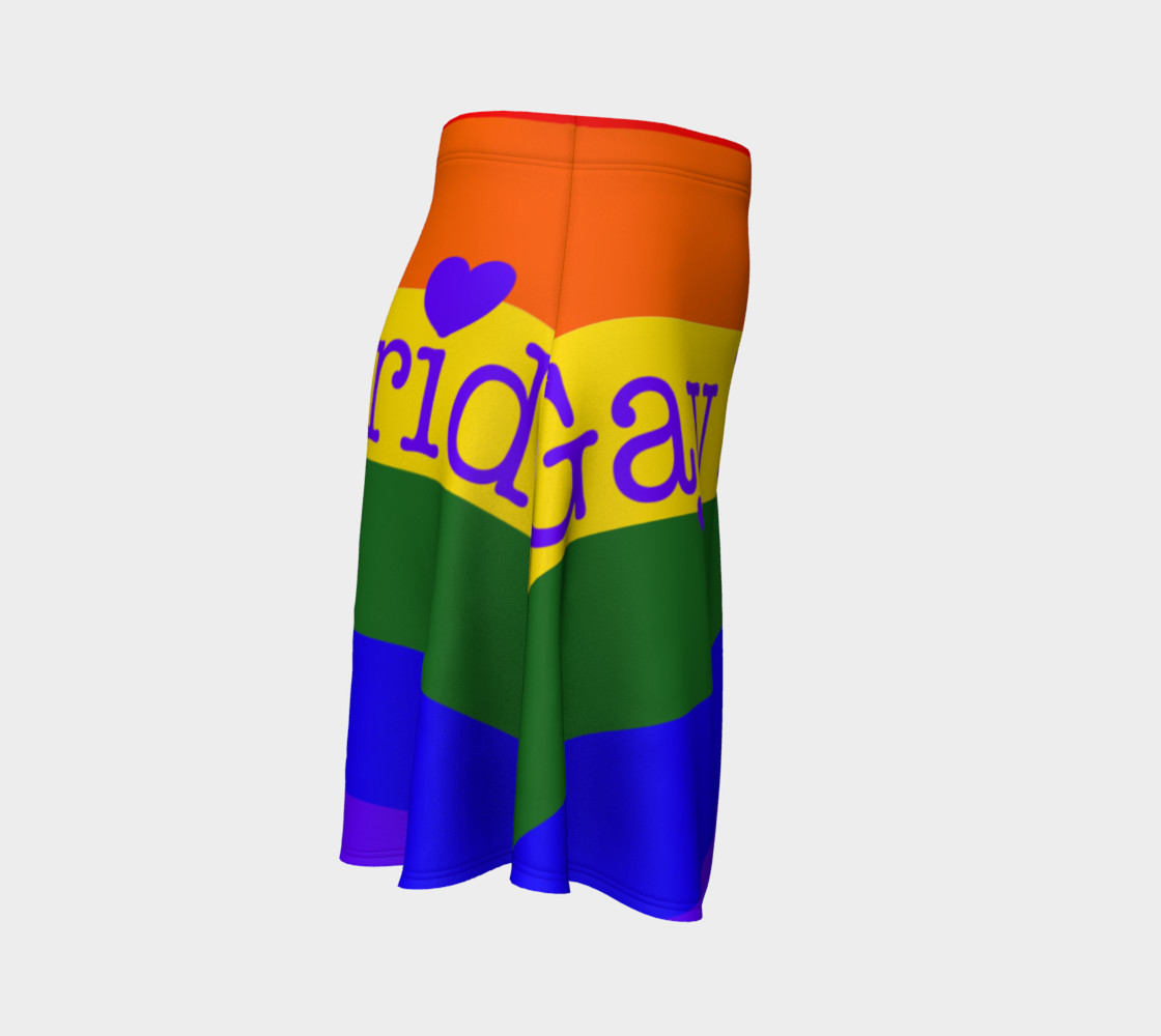 Gay Pride Love Flared Skirt preview #3